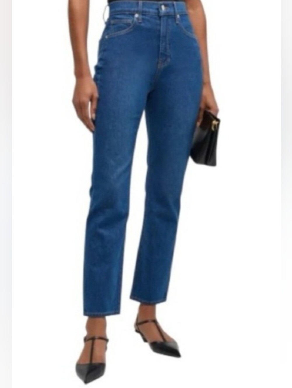 Veronica Beard Alenah High Waisted Straight-Leg Jeans